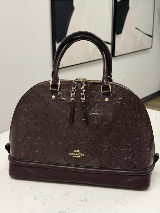 Coach Handbags - COACH Limited Edition Sierra Dome Satchel Patent Glitter Oxblood